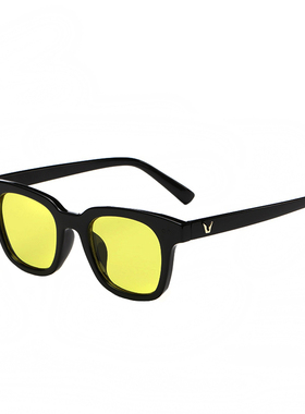 红色近视眼镜装饰复古男女方形