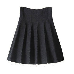 包邮17秋冬新款女童儿童纯棉毛线裙针织弹力半身裙时尚休闲超短裙