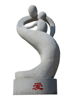 文化石园林大型抽象人物雕塑定制