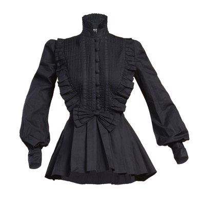 LaceGarden棉衬衫风琴褶灯笼袖