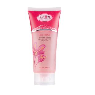 景天丽雪藏红花清肌养颜洁面露深层清洁清爽低泡不紧绷150g