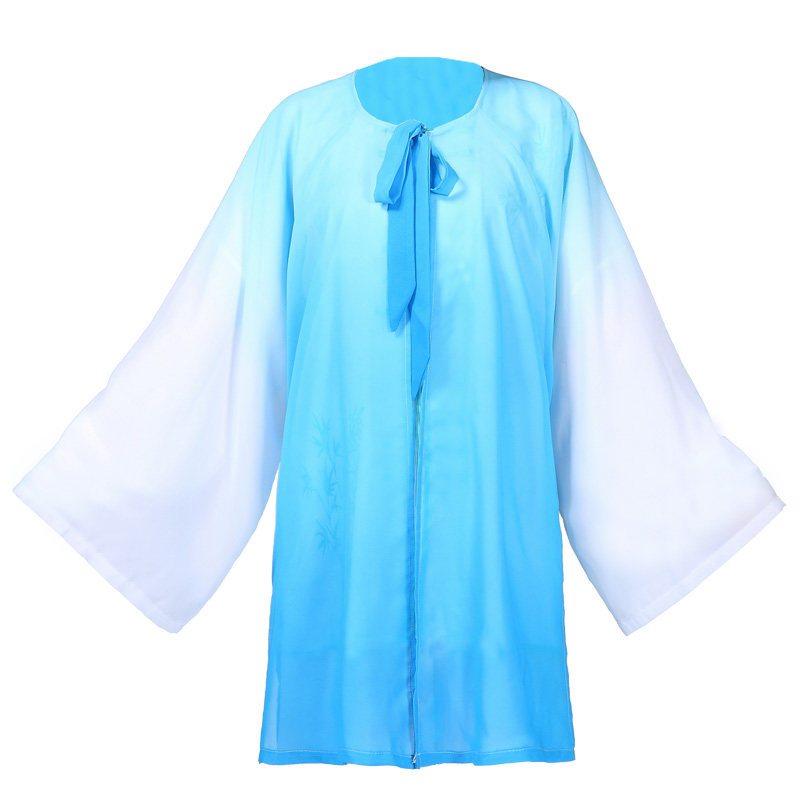 清仓特价春秋太极服披纱女款雪纺渐变太极拳演出服夏季男款练功服