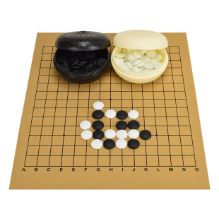 御圣五子棋子黑白棋子儿童学生益智大人初学围棋五指棋五字棋便携