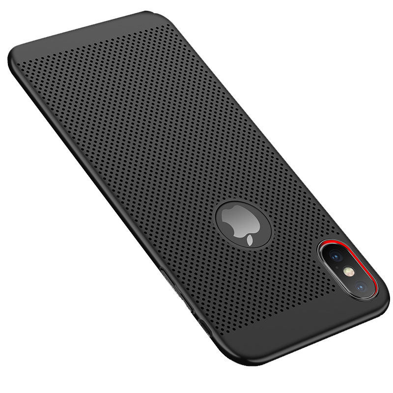 适用苹果XsMax手机壳透气散热iphoneXs超薄防摔保护套Xr创意镂空磨砂男女潮牌硬X夏季游戏散热