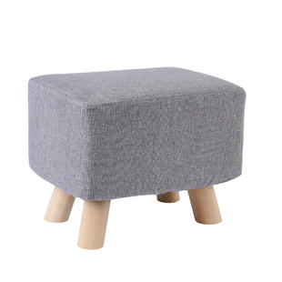 定制换鞋小凳子家用布艺沙发凳懒人垫脚凳客厅实木长板凳矮凳脚踏