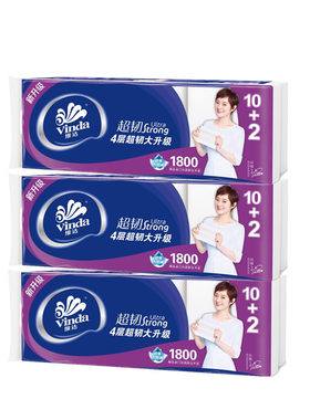 超韧4层大卷纸维达实惠装
