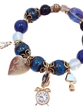 s455新款蓝水晶复古蓝砂石青金石