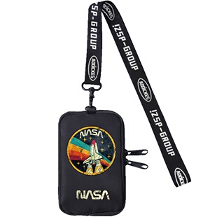 NASA美国航空航天局个性潮牌青少年学生手机包手机挂脖包零钱包男