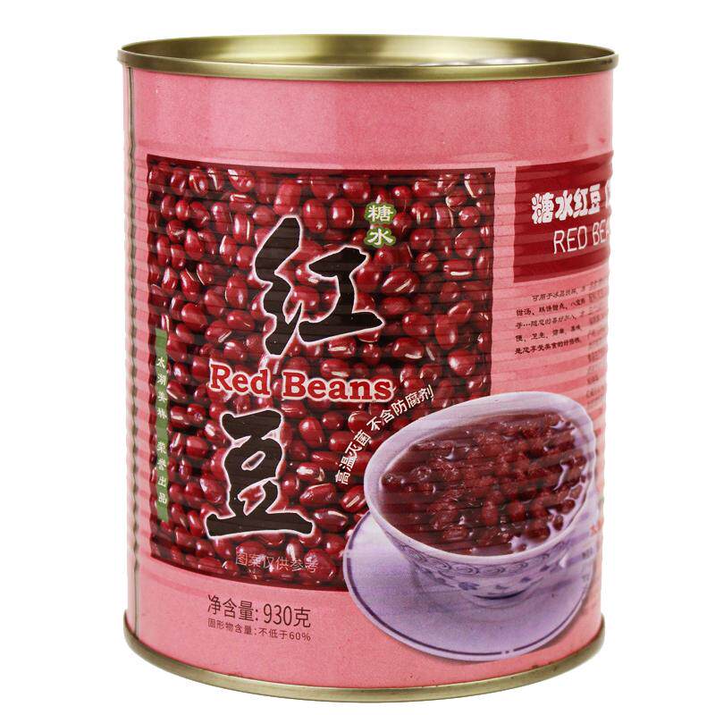 太湖美林糖水红豆罐头熟奶茶专用甜品蜜红豆小罐即食烘培原料930g
