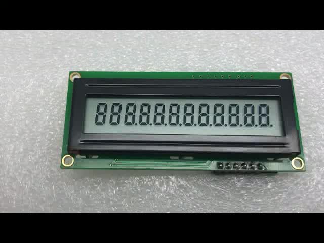 Cob Type 6 Pin Serial Reflective Lcm Segment Lcd Display Module 12