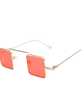 红色小方框墨镜个性凹造型潮款女