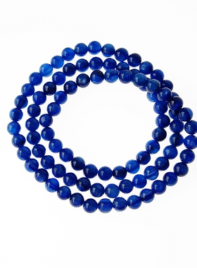 猫眼蓝晶大珠十二月生辰石塔链