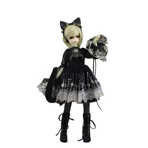 bjd3分娃衣 sd洋装bjd猫女装 浅紫娃衣8018