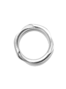 纯银磨砂原创设计风情侣戒指