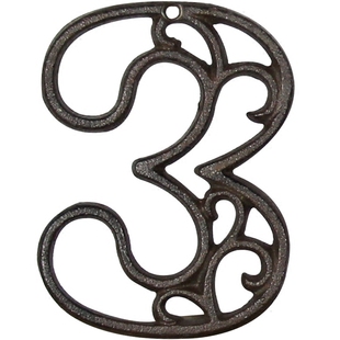 欧式复古怀旧铸铁艺数字墙装壁饰咖啡馆酒吧餐厅DIY门牌桌号码520