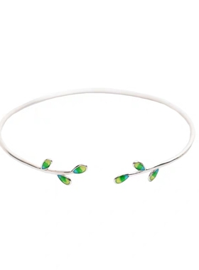 纯银原创幻彩树枝开口可调节手环