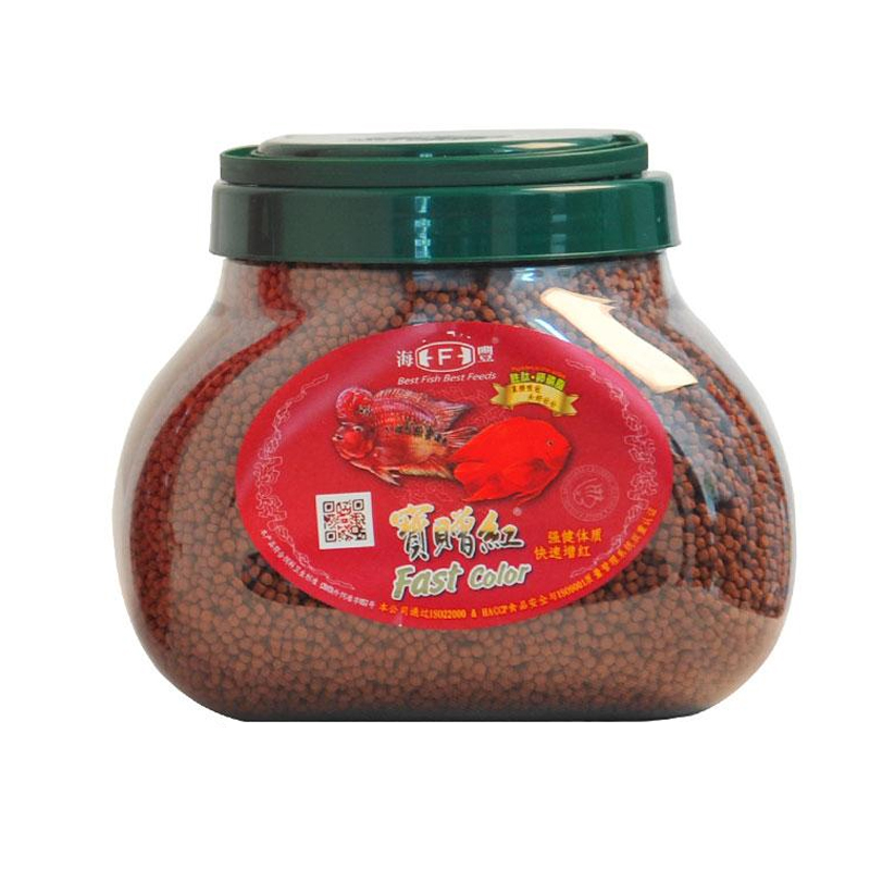海豐寶贈(zèng)紅血鸚鵡發(fā)財(cái)魚飼料自然增艷 寶增紅 魚食 魚糧950克包郵