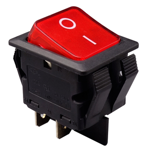 上开牌 船型开关 KCD2 KCD4-201N双刀4脚带灯 开孔22×30MM