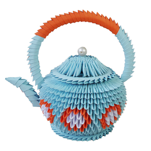 奕耘学生亲子暑假手工课作业参赛展览茶壶三角插折纸材料包半成品