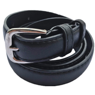 简约黑色皮带男女通用款百搭韩国学生牛仔裤带细bf风复古针扣腰带