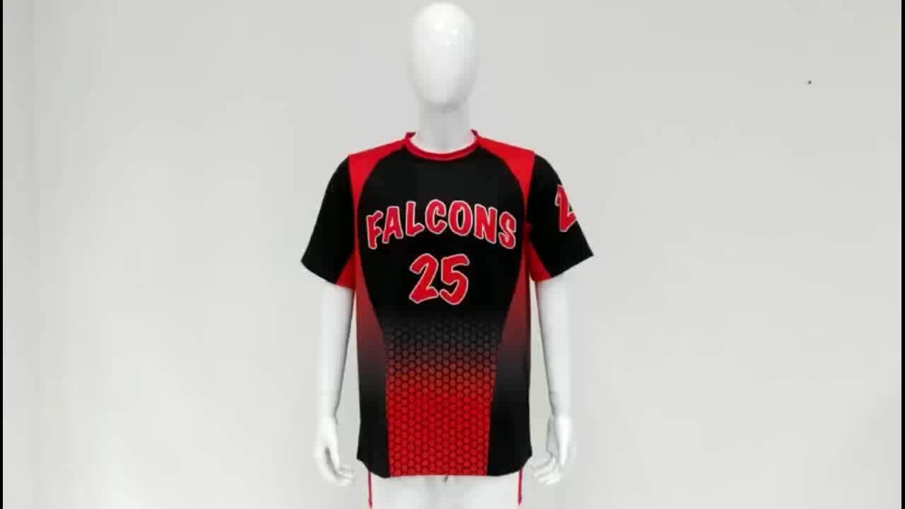 Hot Sale Cheap Sublimated Unisex Softball Jerseys 100 Polyester