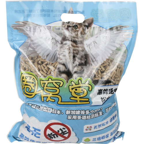 圈窝堂松木猫砂5kg 木粒垫材除臭超强吸水木粒