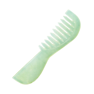 天然岫玉 玉石梳子 a货头部按摩保健 梳理经络 润发护发 胸部梳理