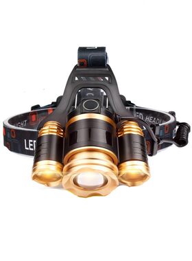 led可充电3000米远射黄白光头灯