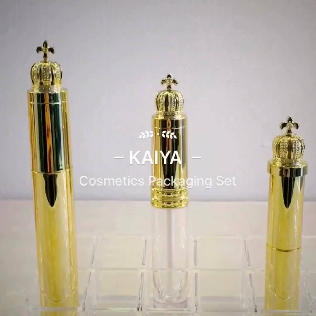 Gold Luxury Wholesale Custom Plastic Makeup Container Eye Liner Eyelash