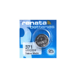 瑞士Renata371手表电池SR920SW/LR920通用AG6氧化银纽扣电子进口