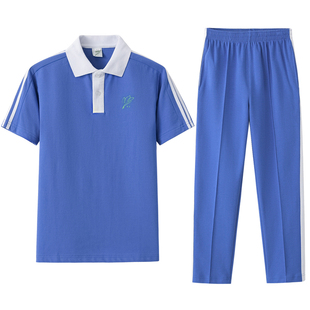 深圳市小学生校服长裤统一纯棉男女短袖上衣夏装运动速干抑菌套装