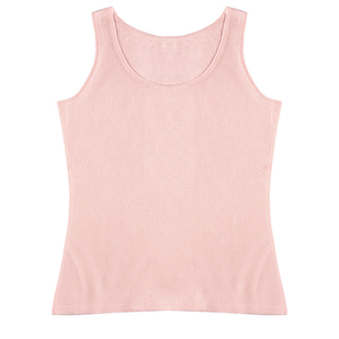 女士羊绒背心贴身穿保暖大圆领内衣二股经护肚子