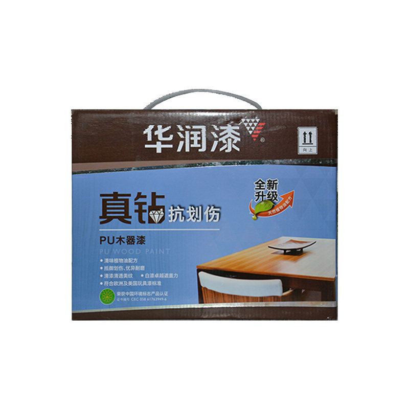 华润木漆真钻抗划伤木器漆清漆面漆底漆家具竹炭清味环保油漆涂料