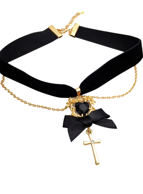 项圈原创巴洛克十字架宫廷复古