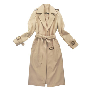 韩剧触及真心刘仁娜同款卡其色风衣蕾丝拼接绿色条纹衬衫白色裙子