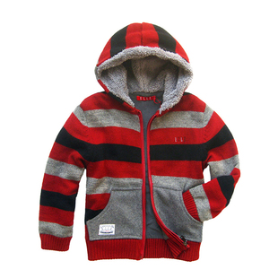 ELLE童装儿童毛衣外套kids男童加厚加绒棉衣中大童棉服冬女童棉袄