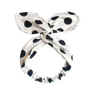 复古甜美波点松紧交叉打结铁丝发带洗脸发箍少女头饰甜美森女韩国