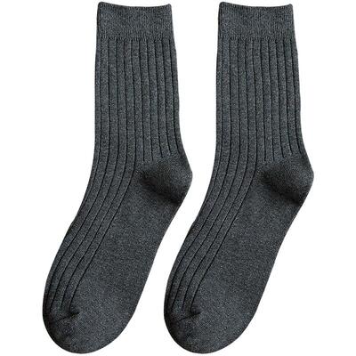 双针男士中筒袜纯棉防臭吸汗