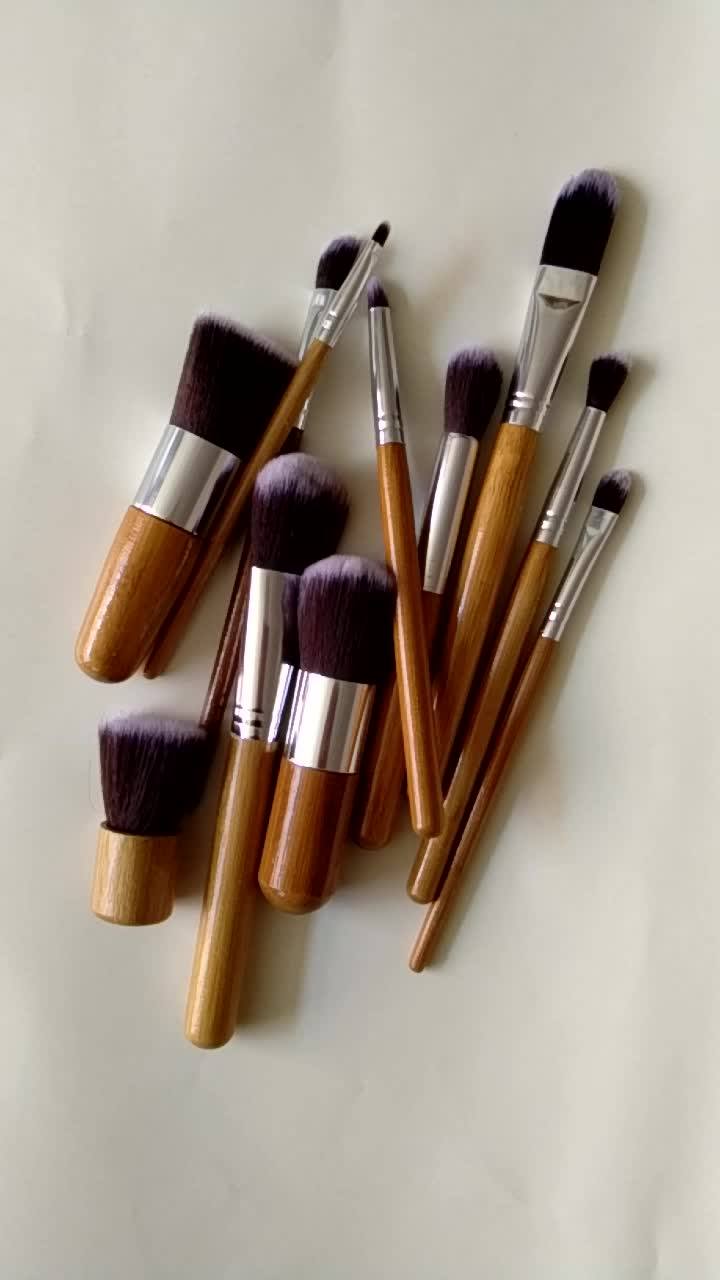 Best Synthetic Smudge Brushes Flat Brushes High Quality Bamboo Makeup