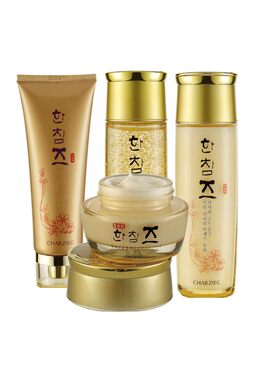 【婵姿正品】婵姿化妆品护肤品套装奢华金铂水精华乳液BB面霜眼膜