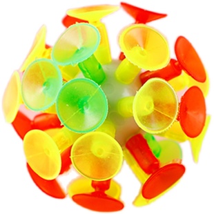 儿童闪光吸盘球套装发光粘粘球幼儿园抛接球亲子户外互动游戏玩具