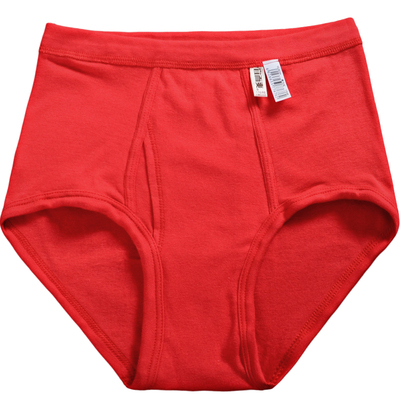 宜而爽纯棉大码中老年大红内裤