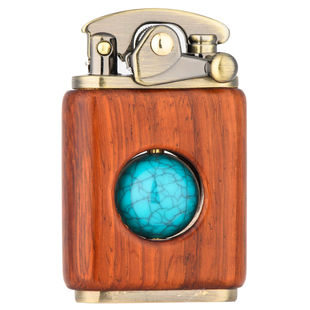 佐罗摇臂檀木煤油打火机一键点火转运龙珠解压文玩紫檀收藏送男友