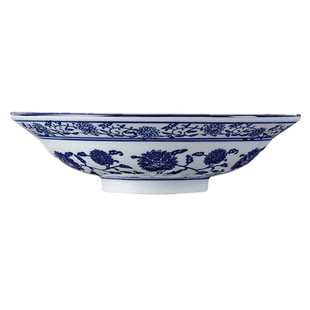 包邮青花瓷餐具盖碗明式古碗大边碗梅菜扣肉碗拌面杂酱面碗凉皮碗