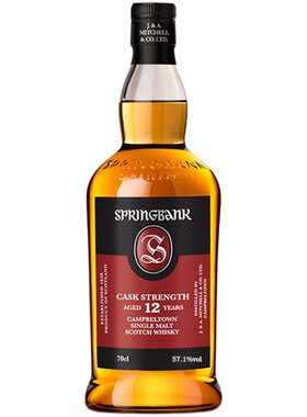 springbank云顶12年原桶强威士忌