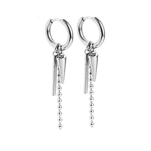 防弹少年团金泰亨同款耳环耳链男 新款长链条耳坠BTS尖锥耳夹女潮