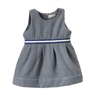 秋冬新款品牌童装童裙儿童女童连衣裙背心裙中小童宝宝呢子红色裙