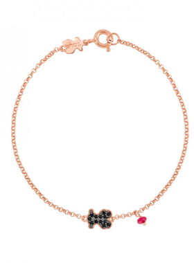 tous桃丝熊和平爱心镀18k玫瑰金