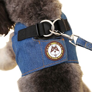 狗狗牵引绳小型犬背心式狗链子中型泰迪博美遛狗绳猫背带宠物用品