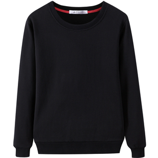 白色长袖t恤女纯棉春秋打底衫女百搭短款女士上衣体恤加绒纯色t恤